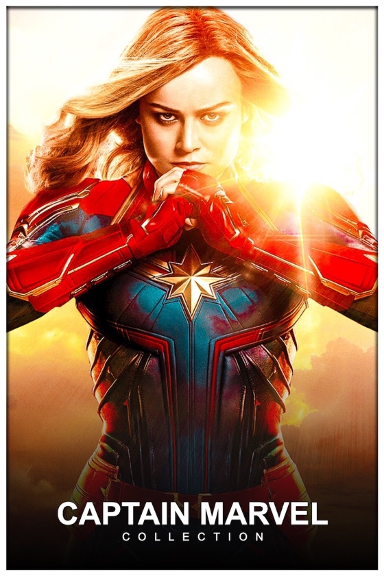 Captain Marvel Collection, framed