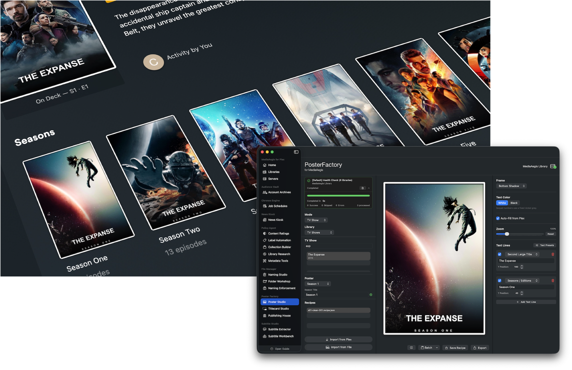 Poster Factory creating custom TV show posters